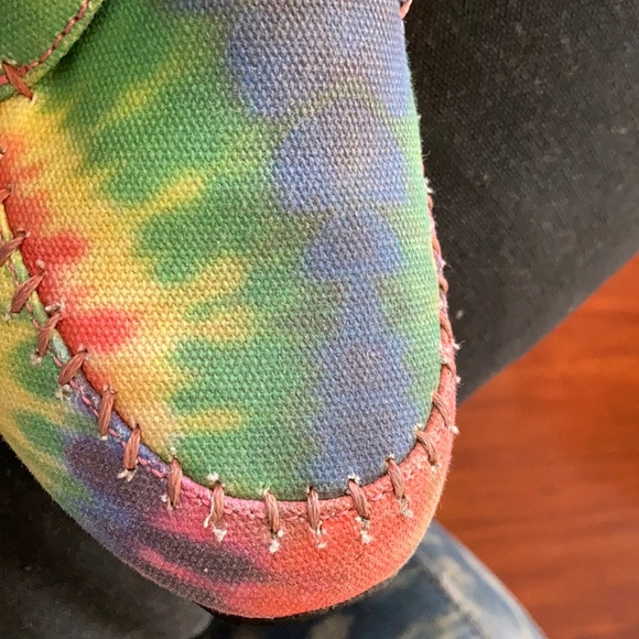 Akid Tie Dye moc canvas lace sneakers kids size 5 - Picture 15 of 16